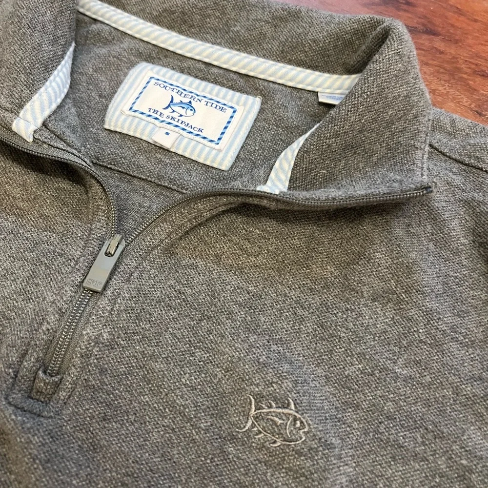 Southern Tide men’s The Skipjack gray 1/3 zip pullover size‎ small